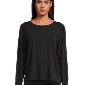 Eileen Fisher Black Long Sleeve Top L